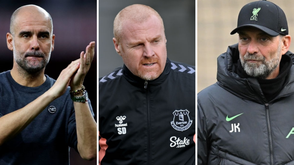 Pep Guardiola, Sean Dyche and Jurgen Klopp