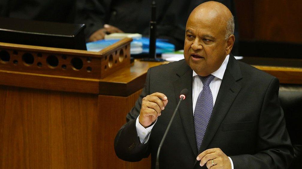 South African finance minister, Pravin Gordhan