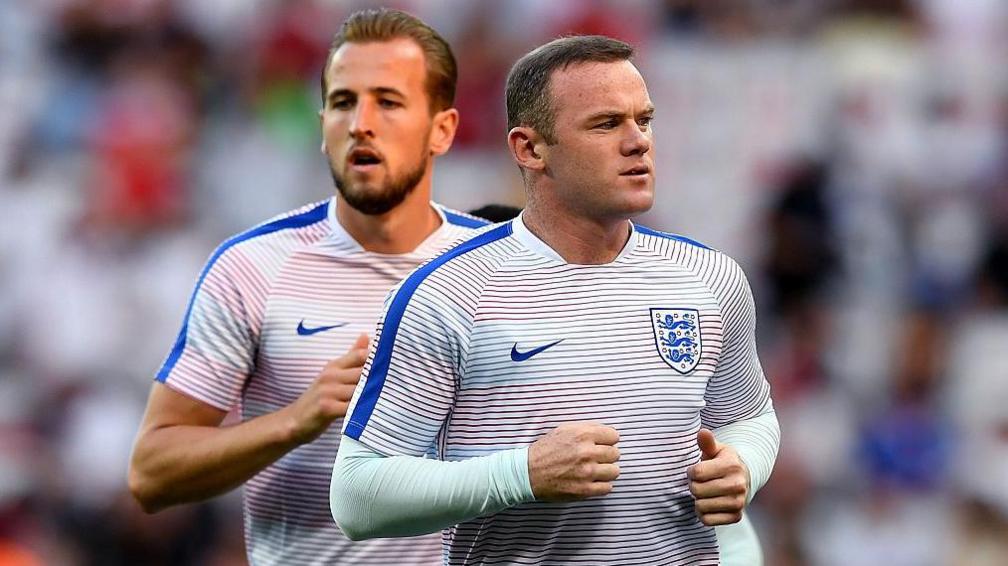 Harry Kane and Wayne Rooney