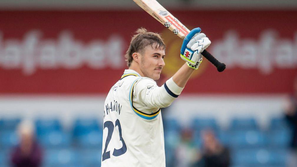 James Wharton acknowledges the crowd at Headingley