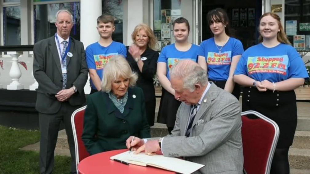 Charles and Camilla visiting Sheppey FM