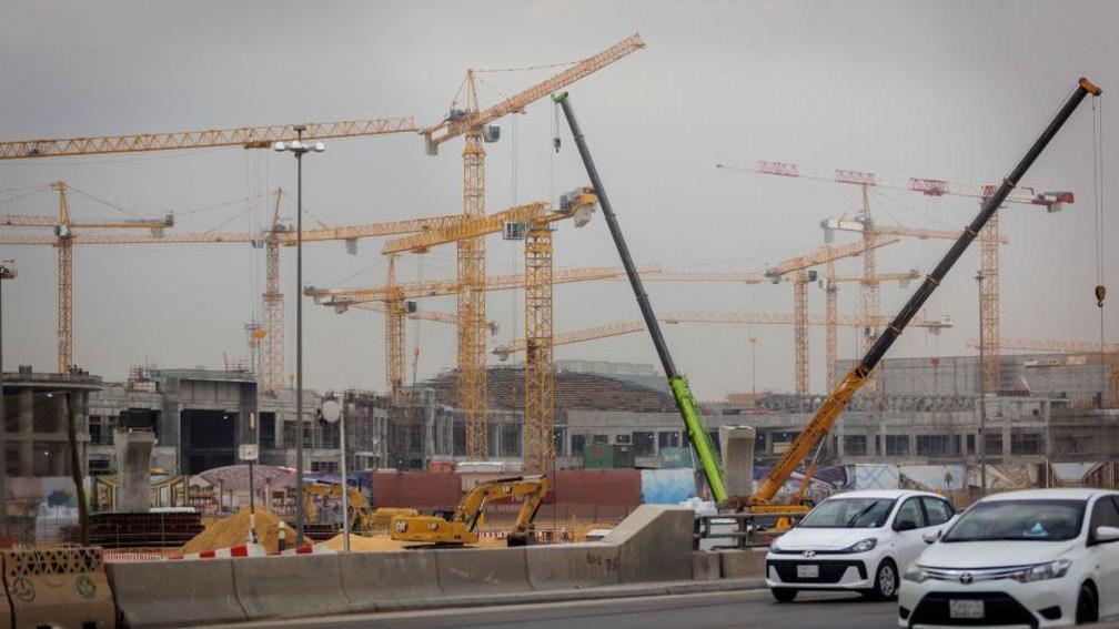 A vast construction site in the Saudi capital