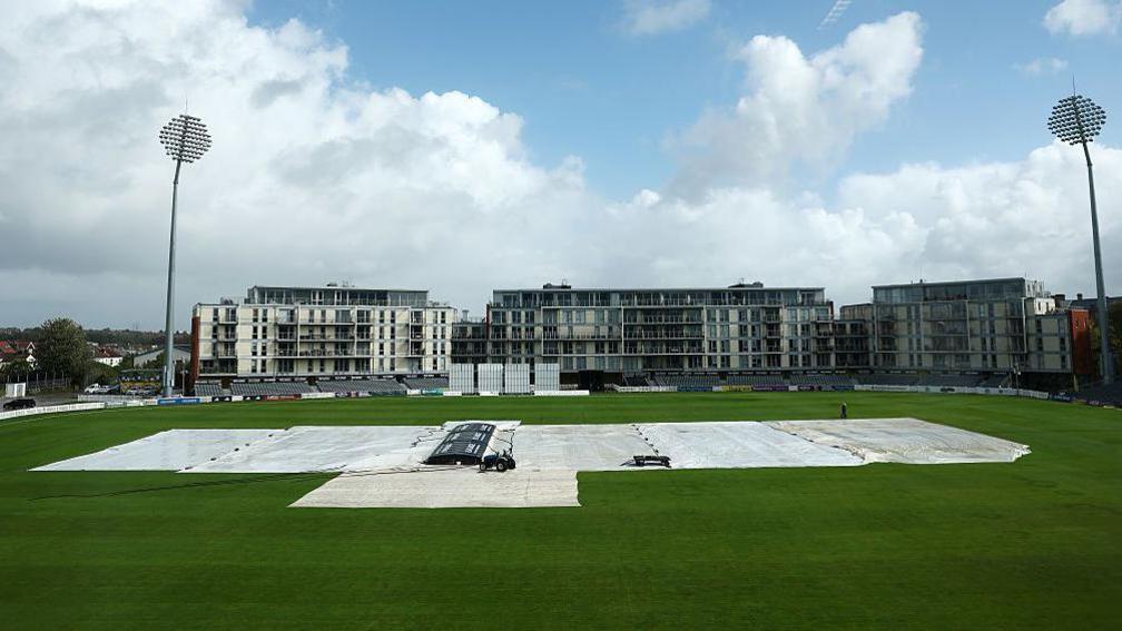 Covers remain on at Bristol where no play was possible on day one of Gloucestershire's match with Northamptonshire