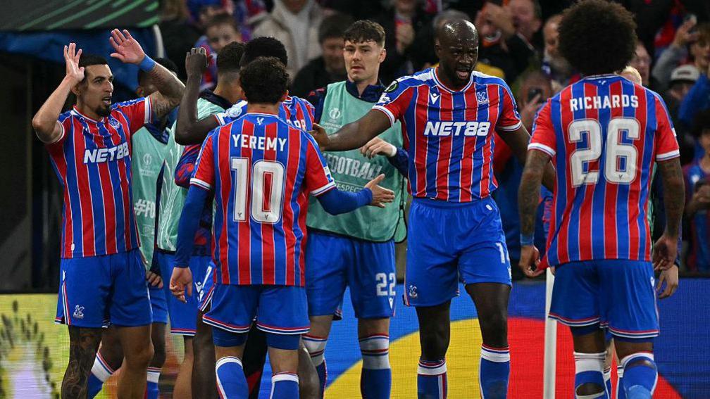 Crystal Palace players celebrate