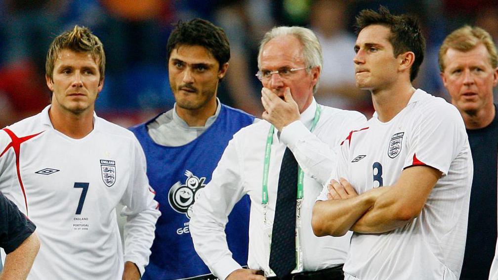 David Beckham, Sven-Goran Eriksson, Frank Lampard and Steve McClaren