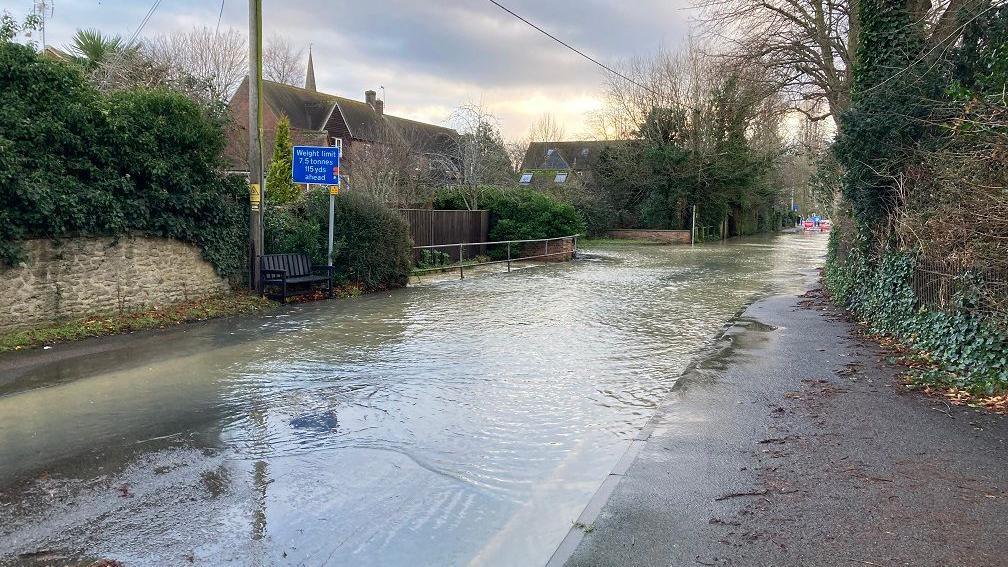 A submerged road