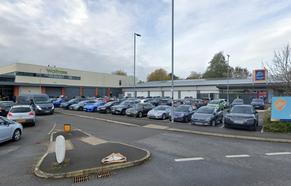 Waitrose and Aldi in Market Harborough