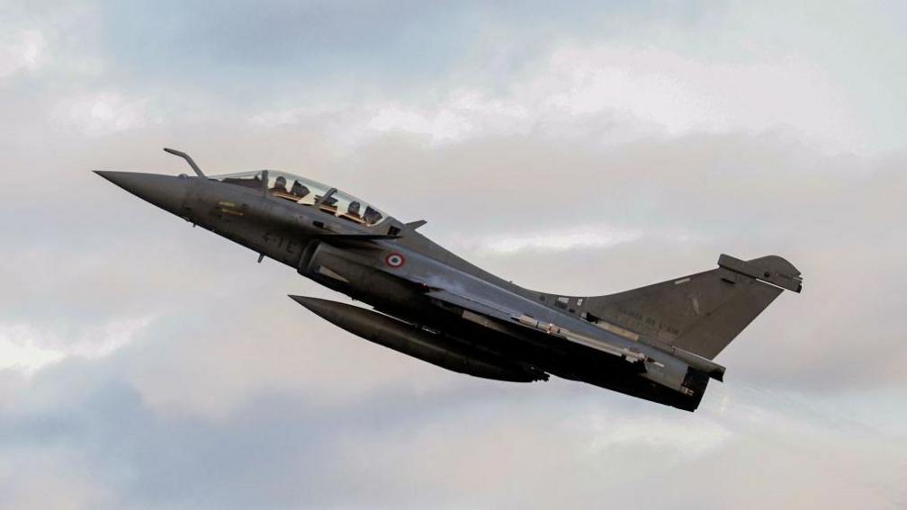 A French-made Rafale F4 patrols the skies over the Baltic Sea. File photo