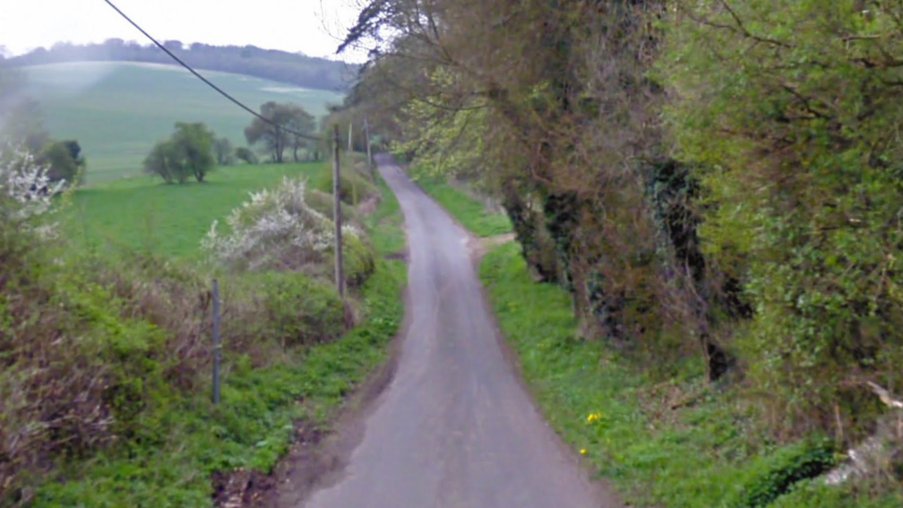A Google Street image of a country lane.