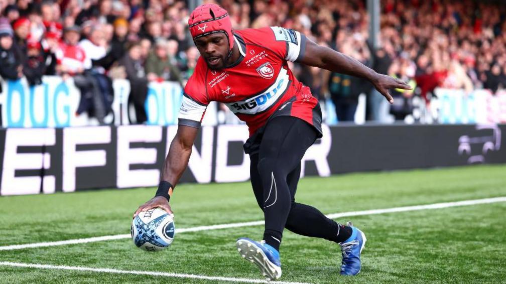 Christian Wade touches down to score for Gloucester last season