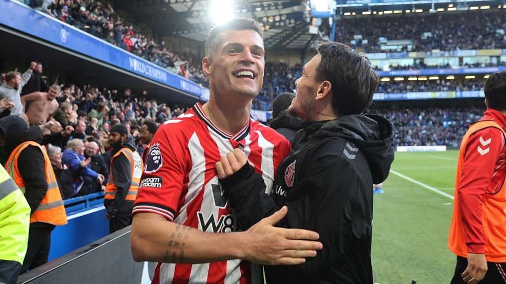 Sunderland's Granit Xhaka celebrates