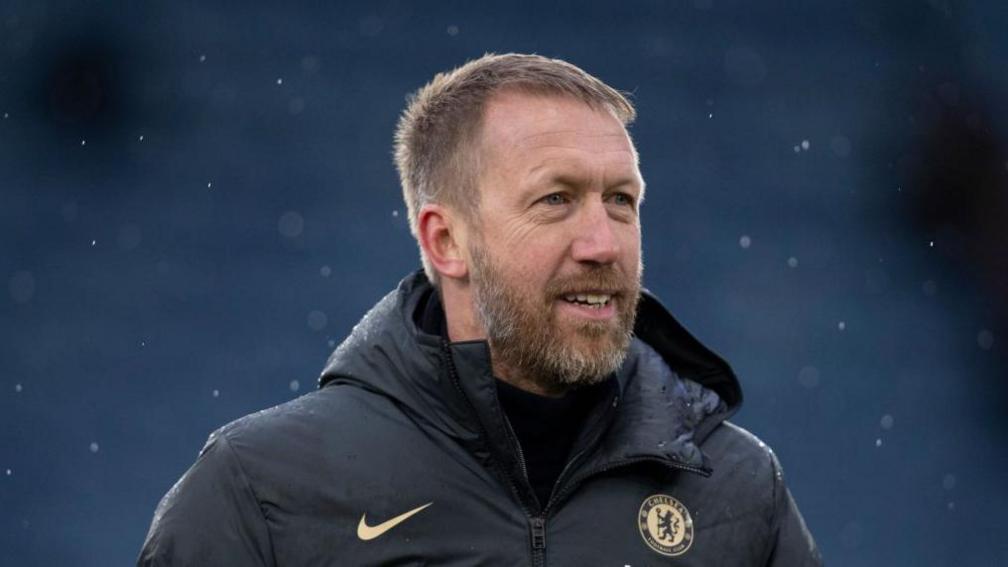 Graham Potter in a Chelsea tracksuit