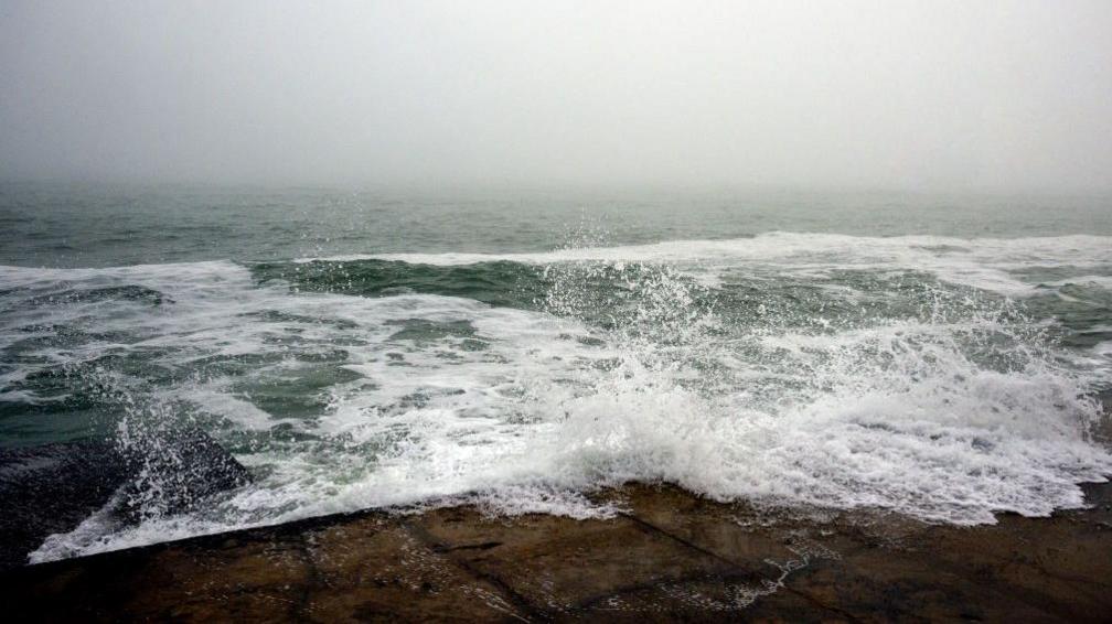A beach in Odesa in winter