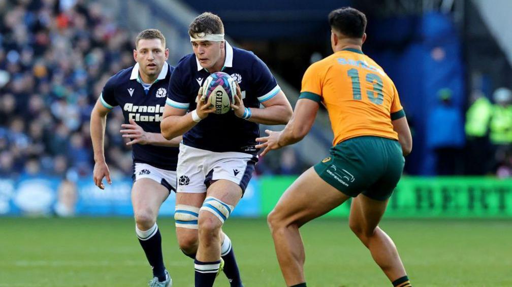 Scott Cummings playing against Australia
