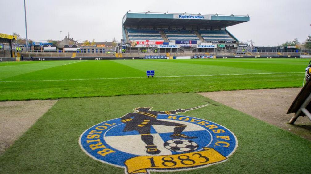 A general view inside Bristol Rovers' Memorial Stadium. 