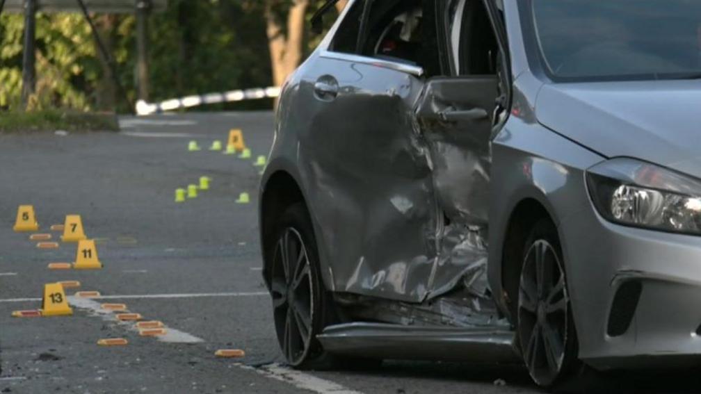 Two-car crash on Sky Blue Way