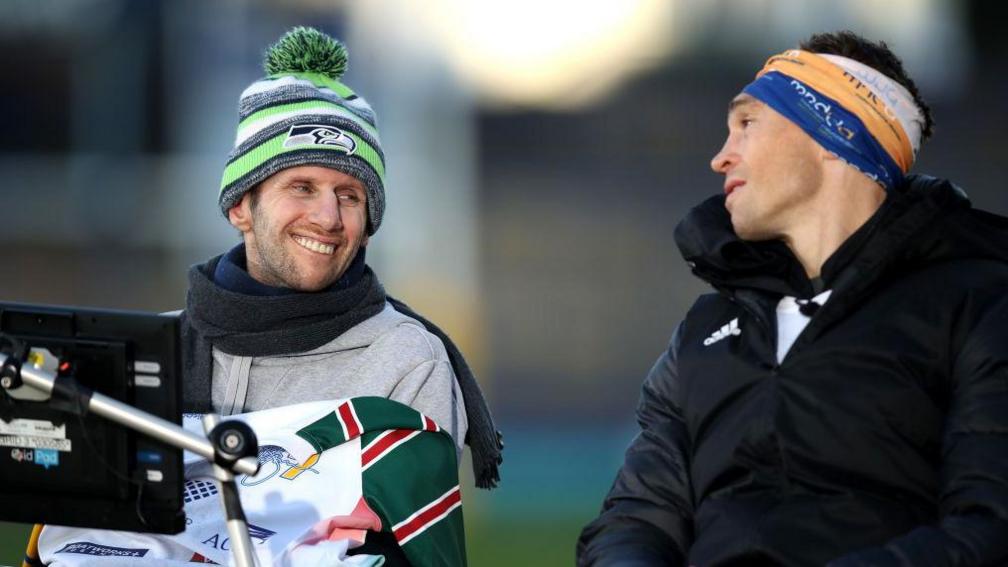 Rob Burrow (left) and Kevin Sinfield (right)