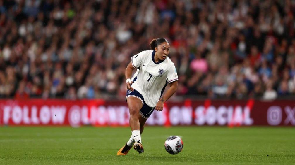 Lauren James of England during the UEFA Women's European Qualifier match between England and Sweden on April 05,