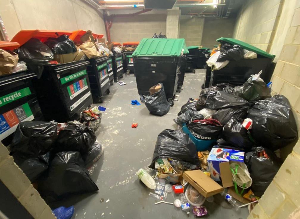 Rubbish piling up in Southall