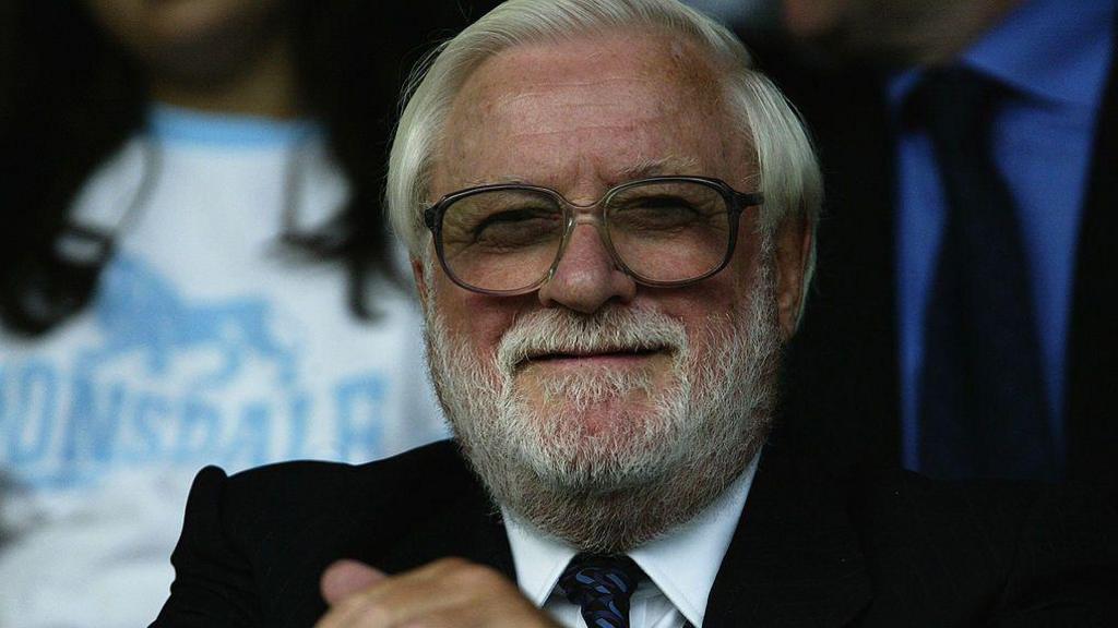 Chelsea chairman Ken Bates smiles during a pre-season friendly match between Watford and Chelsea in August 2003