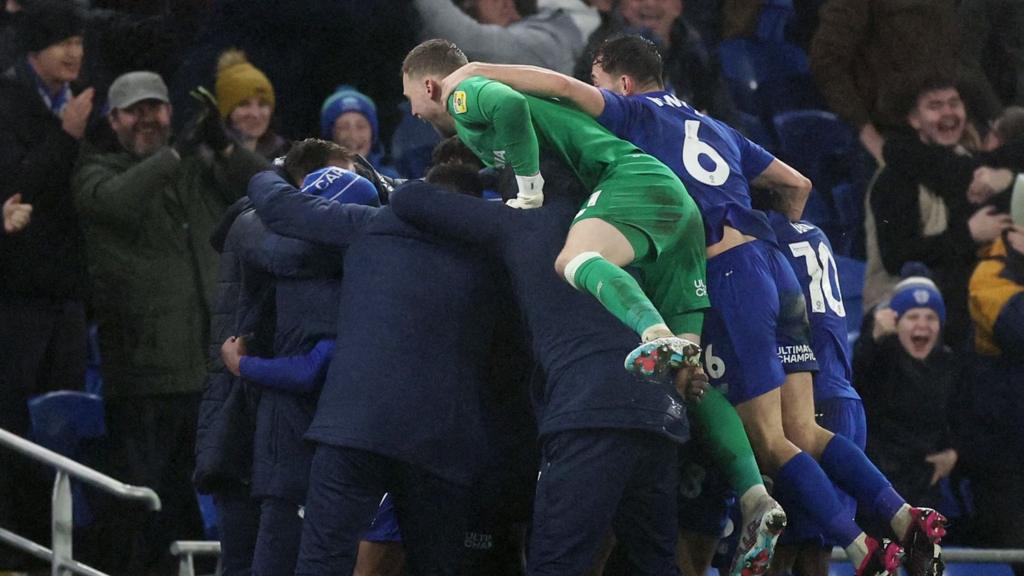 Cardiff City celebrate