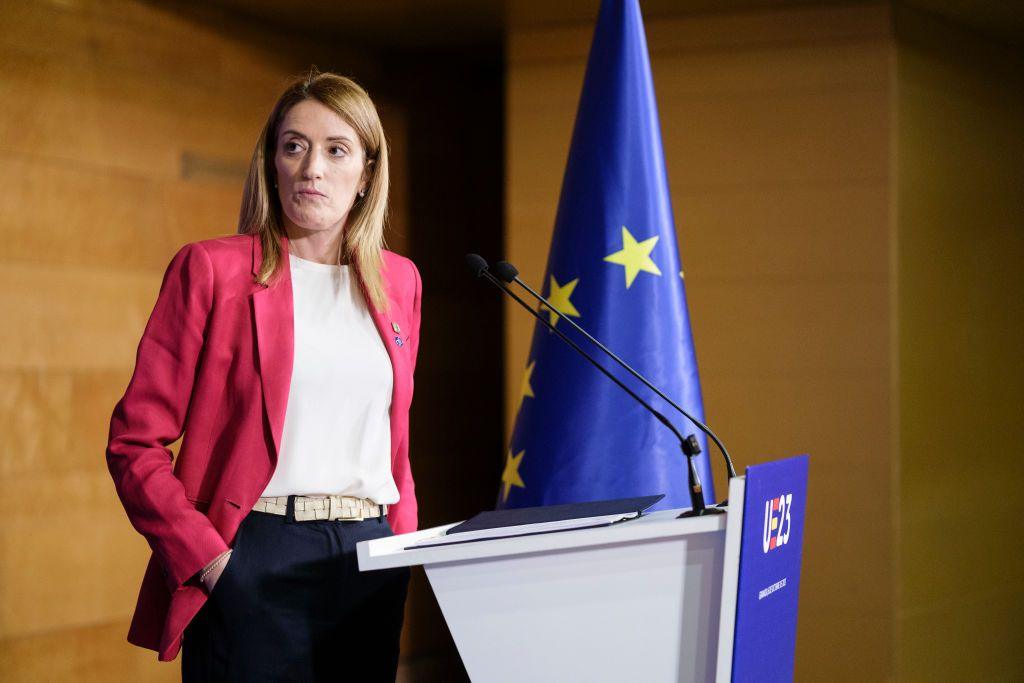  President of the European Parliament Roberta Metsola