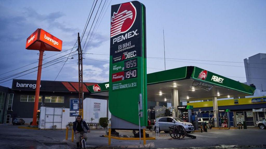 A Pemex petrol station in San Luis Potosi, Mexico