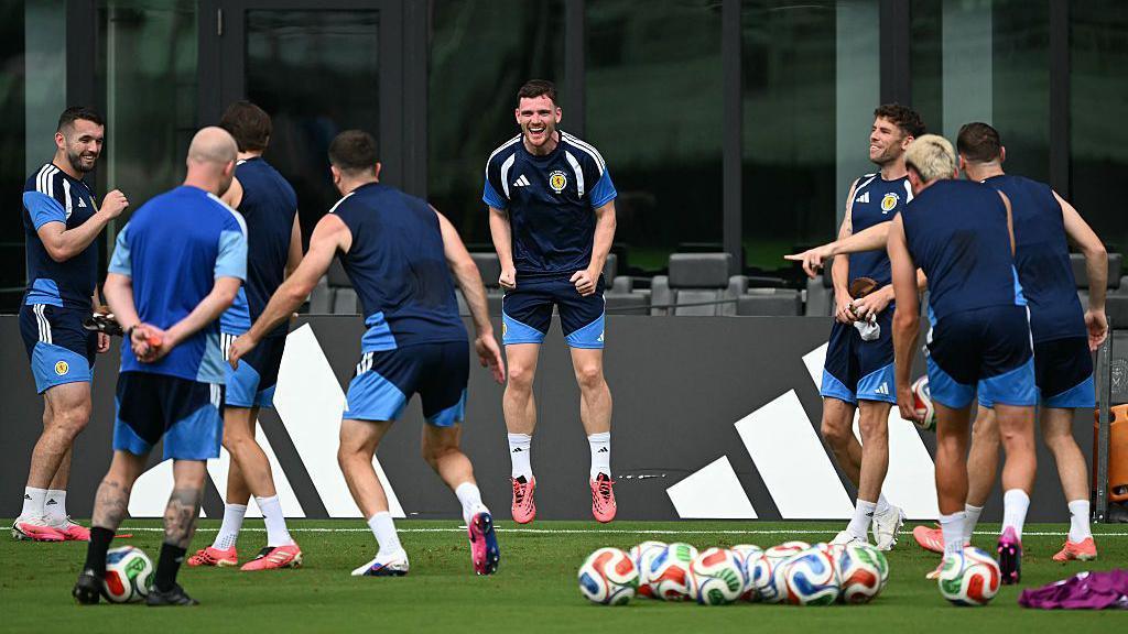 Scotland training in Miami ahead of the game.