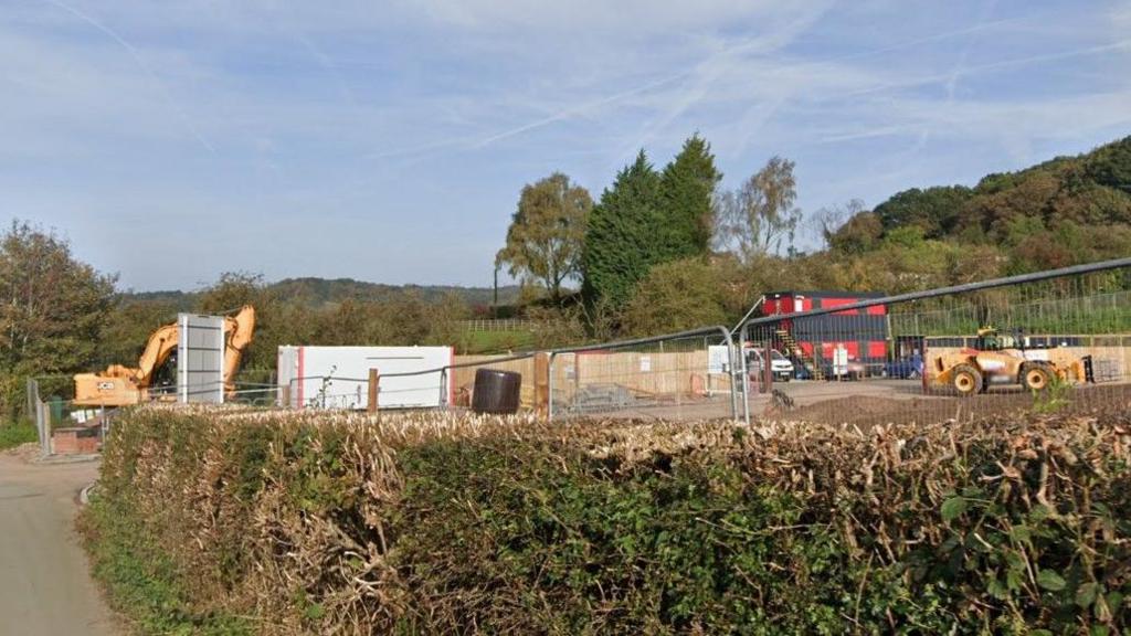 A building site off Tenford Lane in Tean