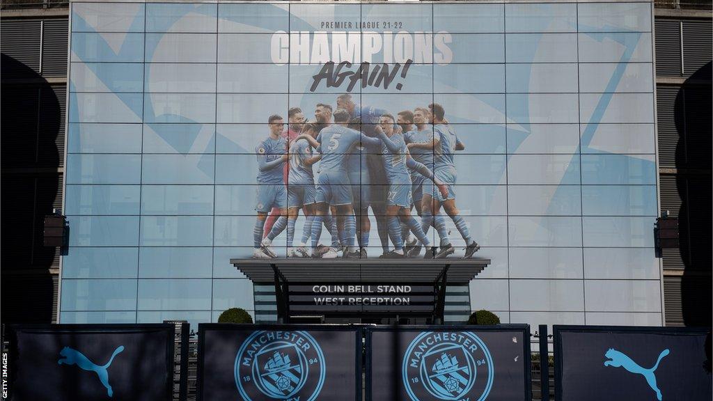 Champions again! poster at Etihad Stadium