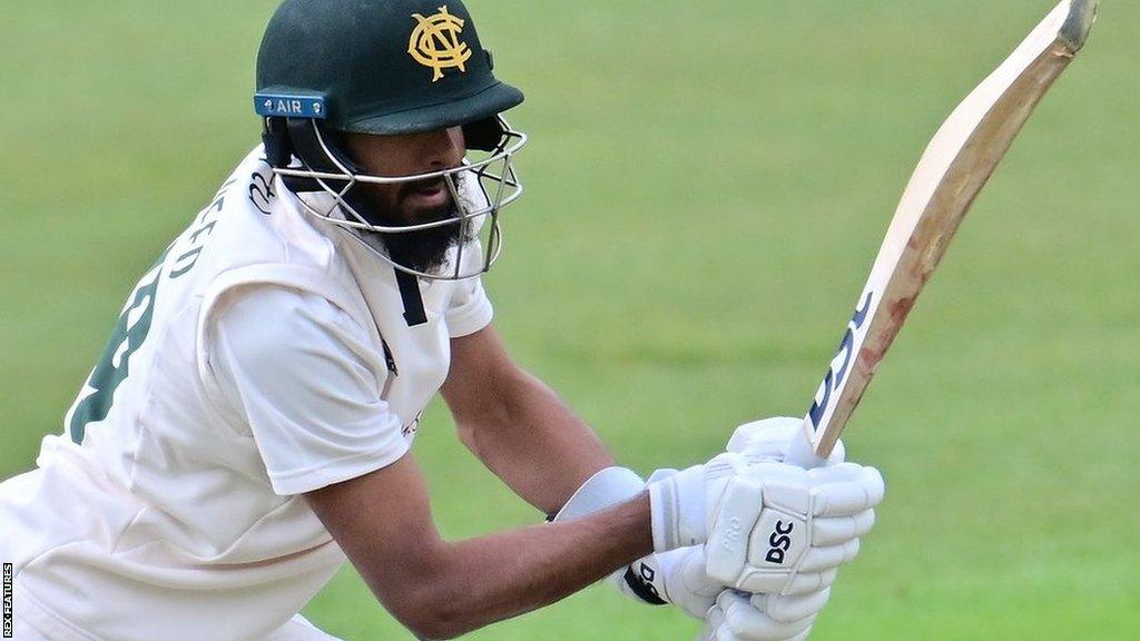 Haseeb Hameed batting for Nottinghamshire