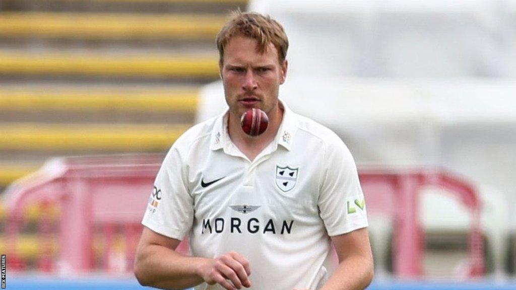 Matthew Waite's unbeaten century followed his four Derbyshire first-innings wickets