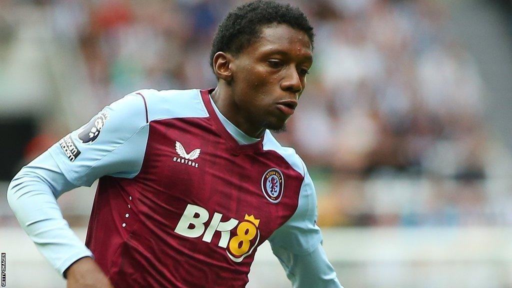 Jaden Philogene in action for Aston Villa