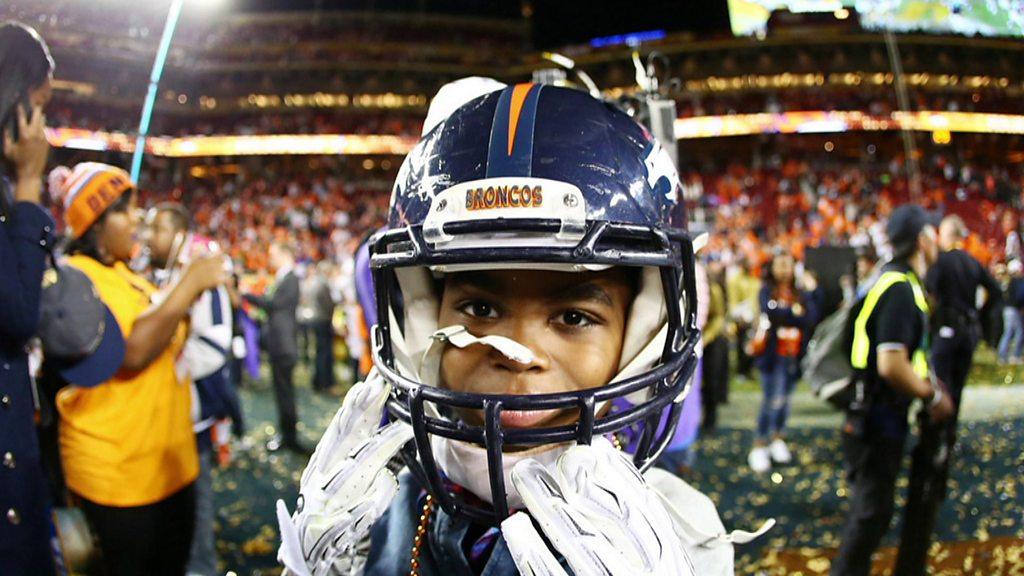 Young American Football fan