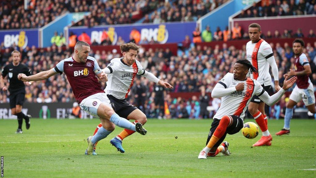 John McGinn scores against Luton