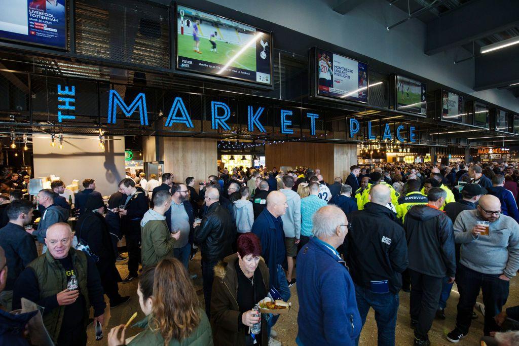 Inside the concourse of Tottenham Hotspur Stadium when it opened