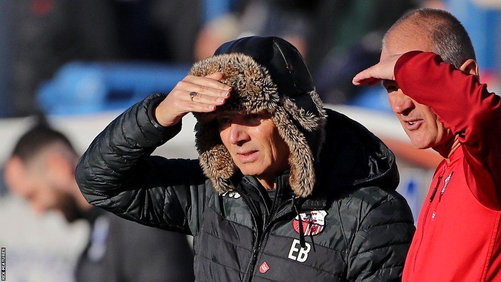 Sheppey United boss Ernie Batten on the touchline