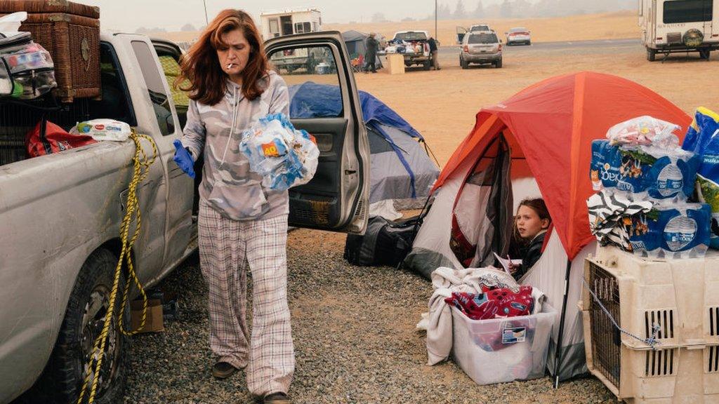 Survivors of the fire near Oroville