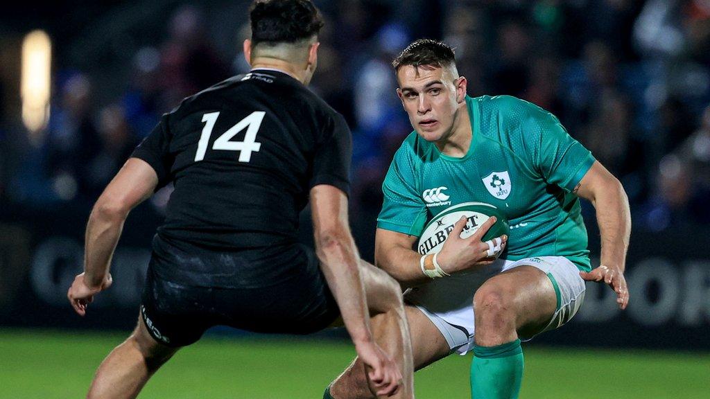 James Hume in action for Ireland