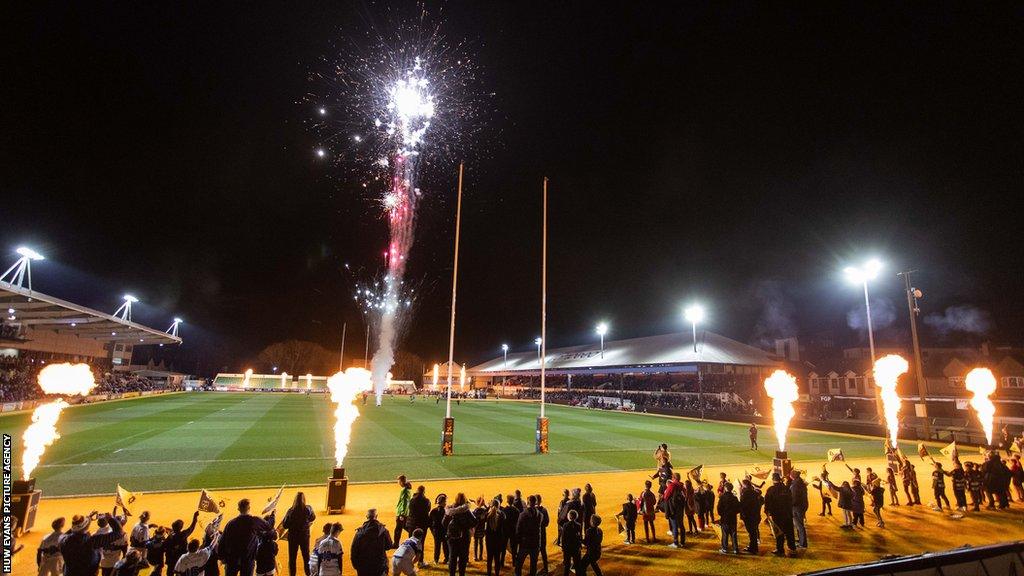 Dragons play at Rodney Parade