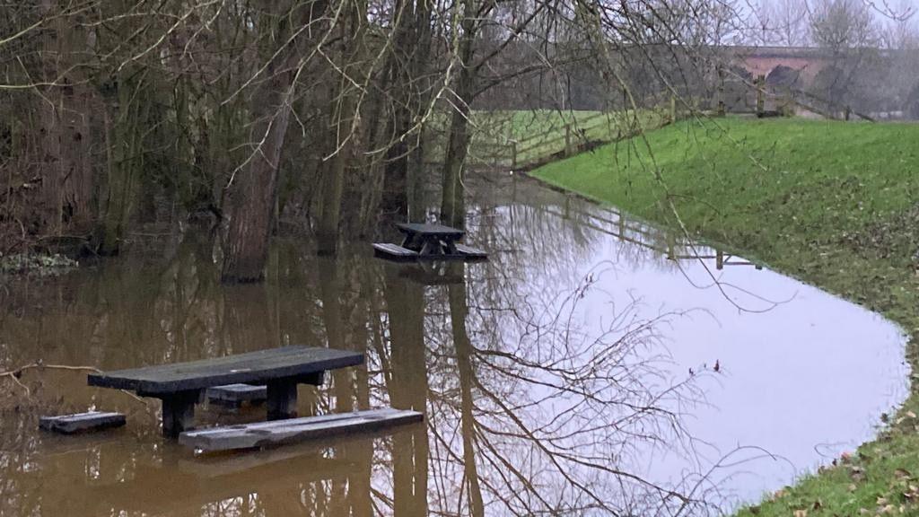 Flooding caused by Storm Chandra.