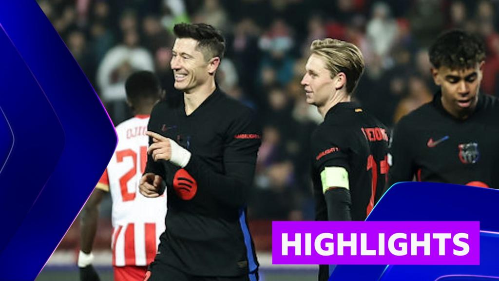 Lewandowski scores double in dominant Barca win