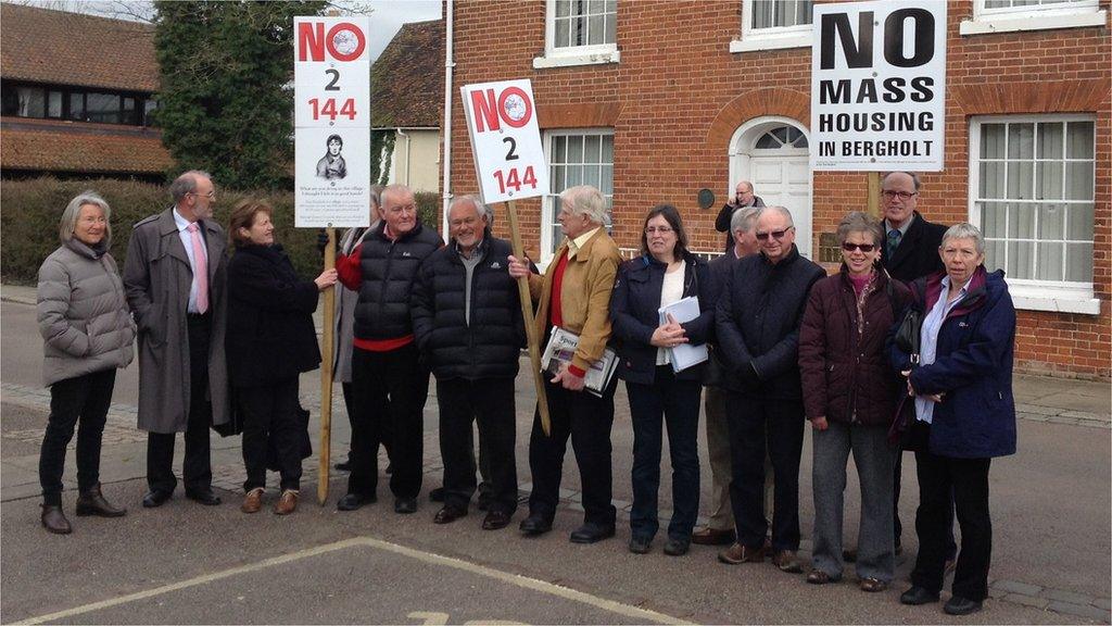 East Bergholt protest