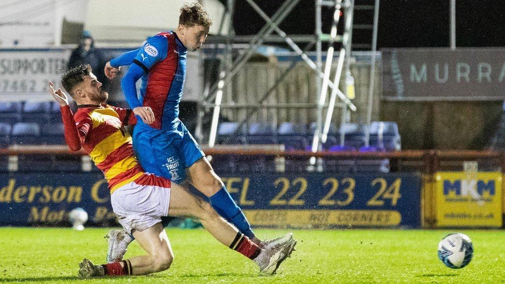 Inverness Caledonian Thistle's Nathan Shaw scores