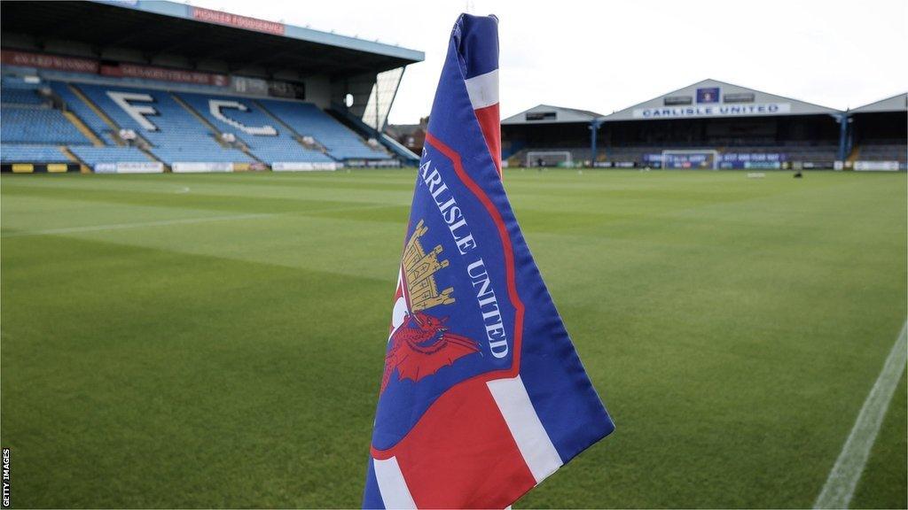 Carlisle United corner flag at Brunton Park