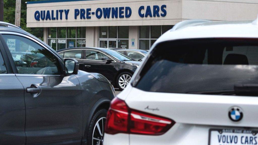 A used car lot in Maryland.