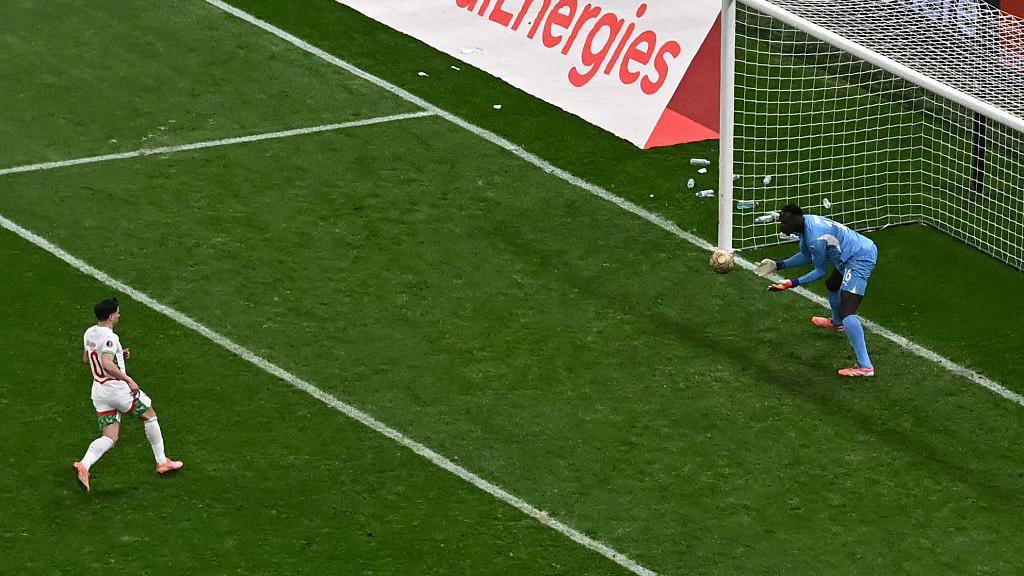 Brahim Diaz takes penalty