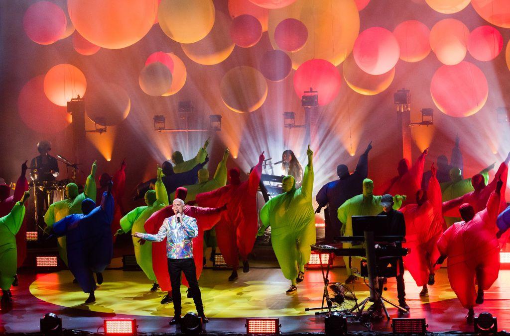 The Pet Shop Boys on stage at the Royal Opera House during their last residency in 2018