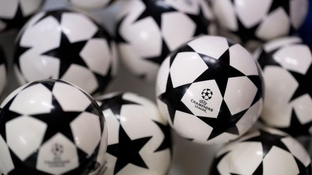 Champions League balls for the draw