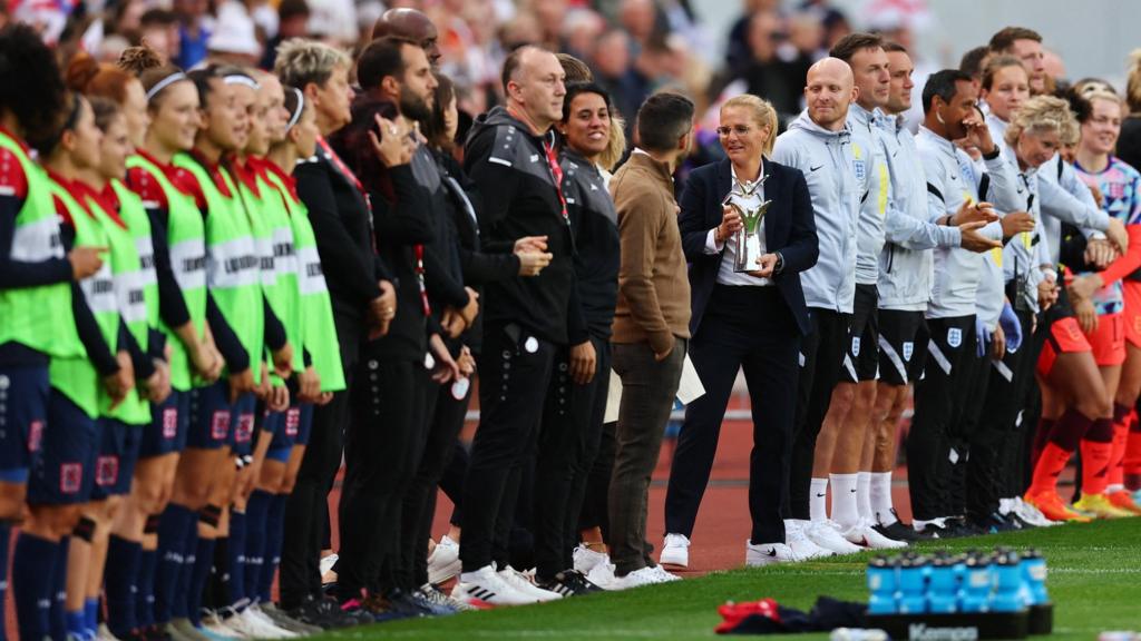 England lining up at Stoke